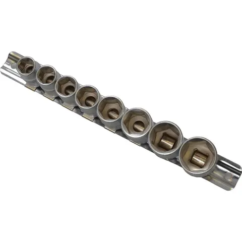 BlueSpot 8 Piece 3/8" Drive Hex Socket Set on Rail Metric – image 1