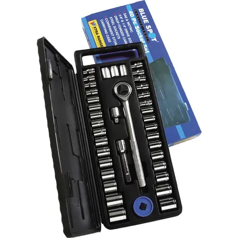 BlueSpot 40 Piece Combination Drive Hex Socket Set Metric and Imperial – image 1