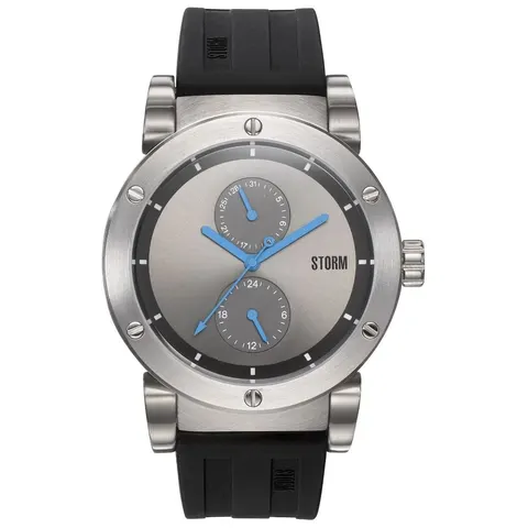 STORM Hydron V2 Blue Dial Rubber Strap Watch – Black,Grey – image 1