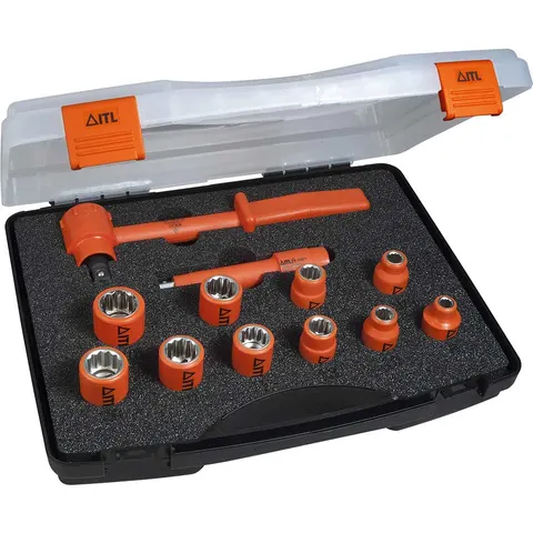 ITL 12 Piece 1/2" Drive Insulated Bi Hexagon Socket Set – ITL03100 – image 1