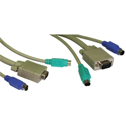 Cables Direct PS/2 + SVGA - 3m KVM cable Grey – image 1