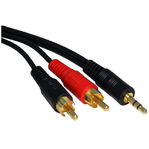 Cables Direct 3.5mm - 2xRCA 3m audio cable Black Red – image 1