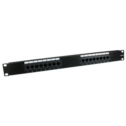 Cables Direct 16 Port Cat5e Patch Panel 1U – image 1