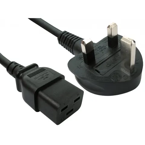 Cables Direct RB-293WH power cable Black 2 m Power plug type G C19 coupler – image 1