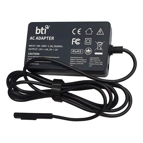 BTI 65W AC Adapter for Microsoft Surface Pro 4 and Surface Pro 5. UK i – Q5N00010BTI – image 1