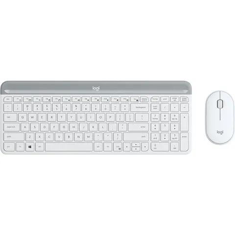 Logitech MK470 Qwerty toetsenbord + muis - Wit – afbeelding 1