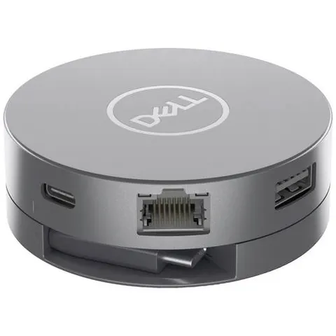 Dell 6-in-1-USB-C-Multiport-Adapter – DA305 – Grau – Bild 1