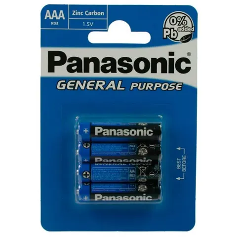 Panasonic R03 4xAAA batterijen – afbeelding 1