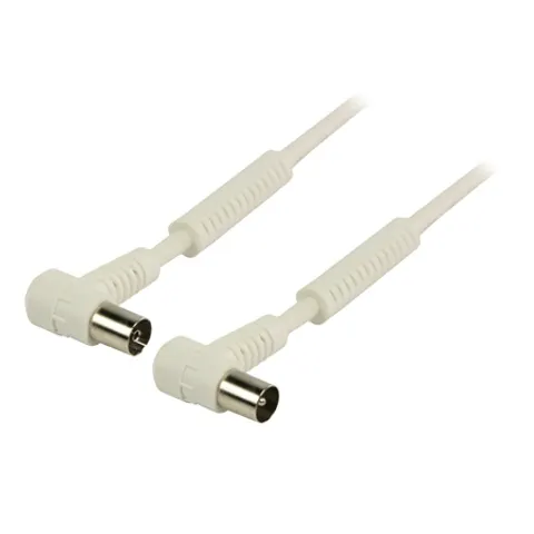 Valueline Antennekabel Wit 120 dB - 1 meter – afbeelding 1