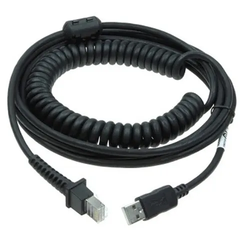 Datalogic USB-Kabel - 5 m - gewickelt - Schwarz – Bild 1