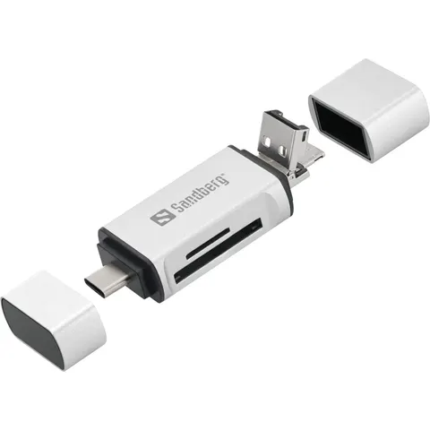 Sandberg - 136-28 - Card Reader USB-C+USB+MicroUSB – afbeelding 1