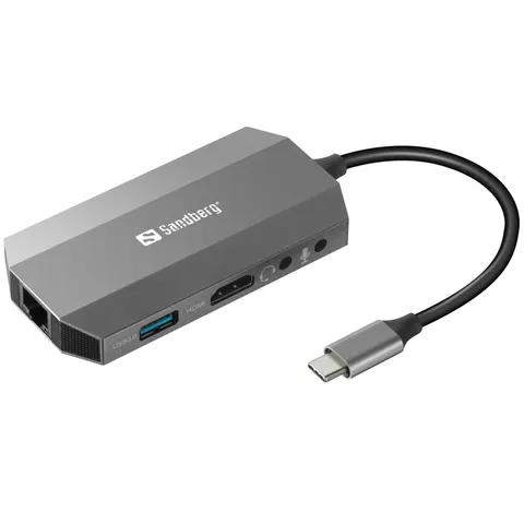 SANDBERG USB-C 6-in1 Travel Dock – Bild 1