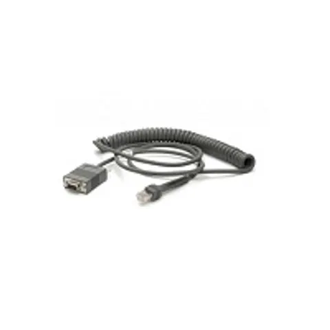 Cable RS232 DB9 Female CON 2 8M Coiled Power PIN 9 – afbeelding 1