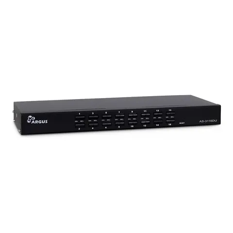 Inter-Tech KVM AS-3116DU VGA switch per keyboard-video-mouse (kvm) Montaggio rack Nero (88887162) – immagine 1
