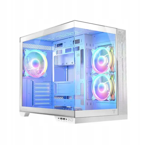 MODECOM Volcano Panorama 3F ARGB – Witte Midi Tower Behuizing – afbeelding 1