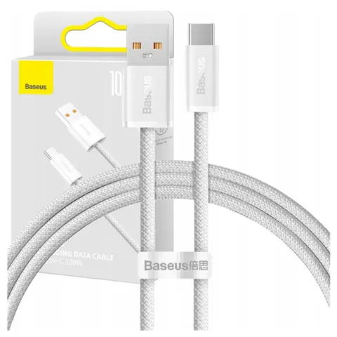Baseus Dynamic Series USB-A auf USB-C Kabel 100W 2m | Weiß – Bild 1