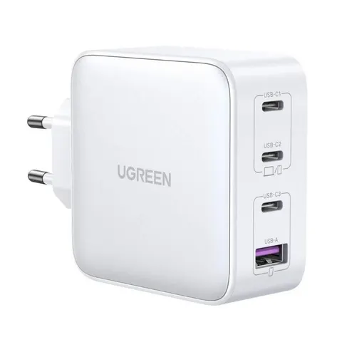 GaN - snellader - 3xUSB C / USB 100W PPS Ugreen CD226 - wit – afbeelding 1