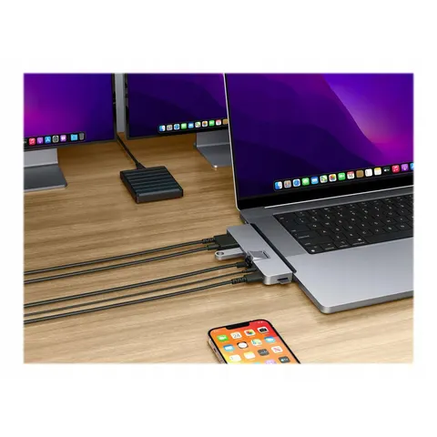 HyperDrive DUO PRO 7-in-2 USB-C Hub – Grau – Bild 1