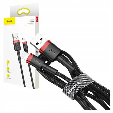Baseus Cafule USB-A auf Lightning Kabel 18W 0.5m | Rot | Nylon – Bild 1