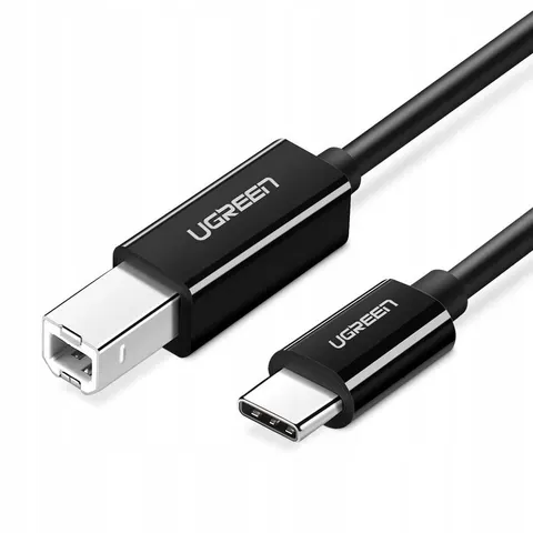 Ugreen - Printerkabel - Printer kabel usb - USB 2.0 - USB-C - 2 Meter - Zwart – afbeelding 1
