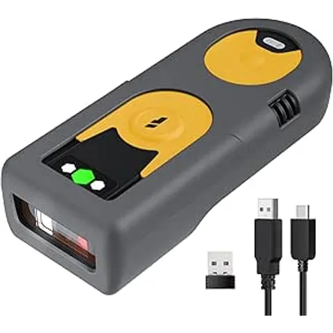 inateck BCST-42 Yellow 1D/2D Barcode Scanner,Bluetooth 2,4G – Bild 1