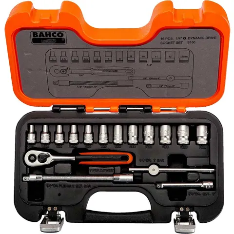 Bahco doppenset 1/4", 16-delig – afbeelding 1