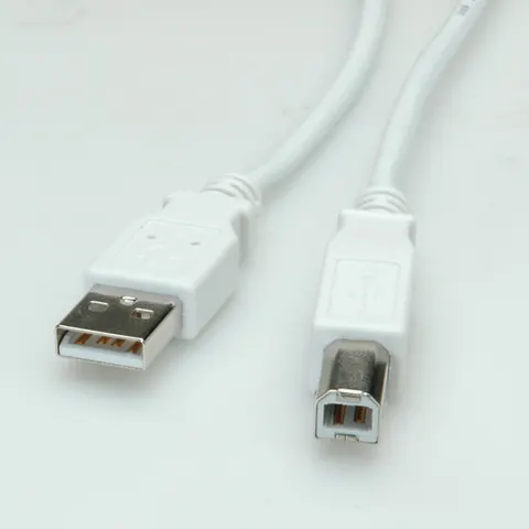 VALUE USB 2.0 Kabel, type A-B, wit, 4,5 m – afbeelding 1