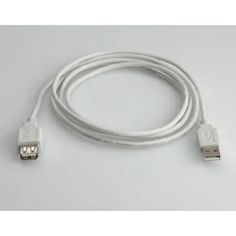 VALUE USB 2.0 kabel, type A-A, M/F, wit, 3 m – afbeelding 1