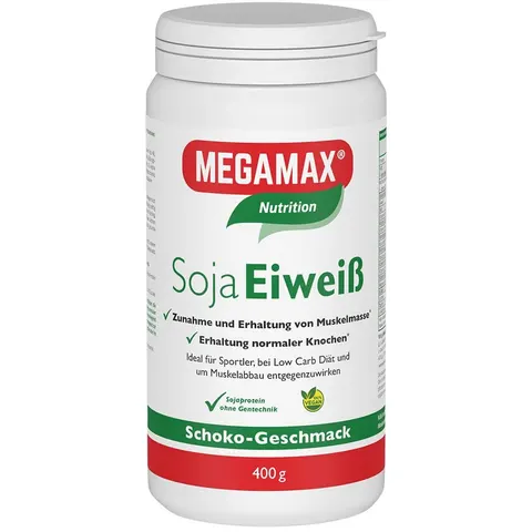 Megamax Soja Eiweiß Schoko Pulver 400 g – Bild 1