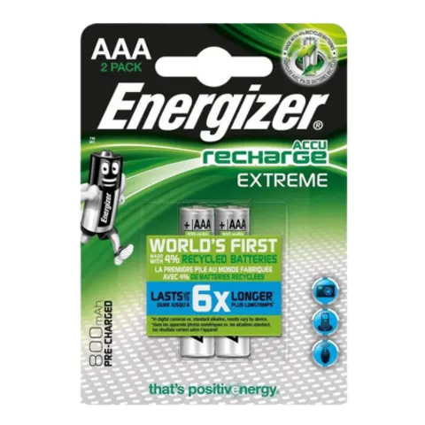 Energizer AAA oplaadbare batterijen - 2 stuks – afbeelding 1