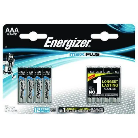 Energizer Max Plus AAA Batterij, 1,5 V (pak 8 stuks) – afbeelding 1