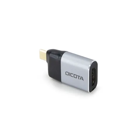 Dicota USB-C zu HDMI Mini Adapter mit PD (4k/100W) – Silber – Bild 1
