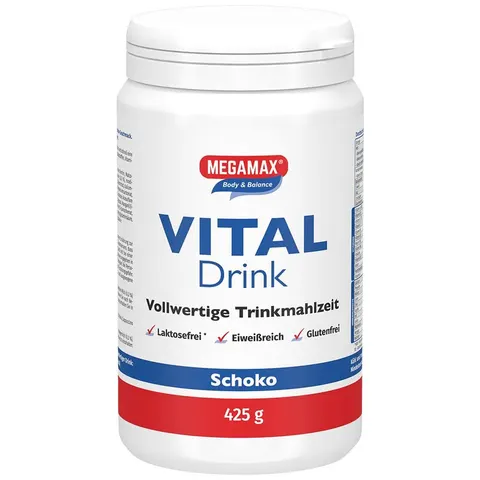 Megamax Vital Drink Schoko Pulver – Bild 1