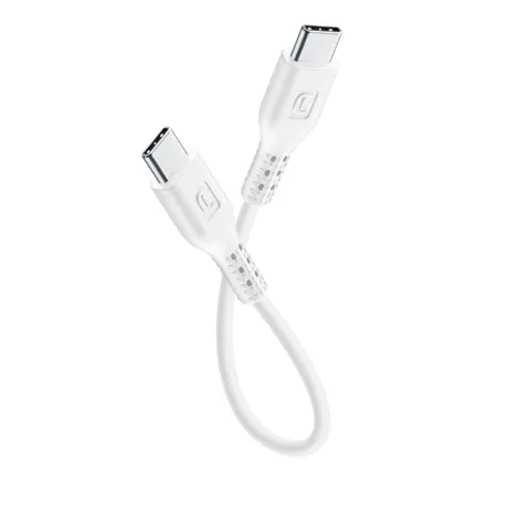 Cellularline - Datakabel, usb-c to usb-c (15 cm), wit – afbeelding 1