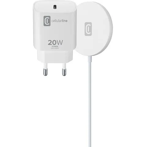 Cellular Line Kit Caricabatterie Magsafe Bianco – immagine 1