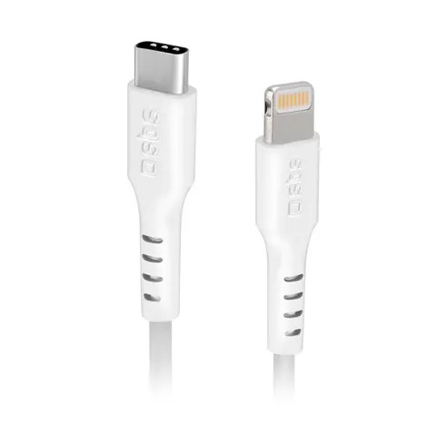 Daten- und Ladekabel, USB-C auf Lightning, 1 m, Weiß – Bild 1