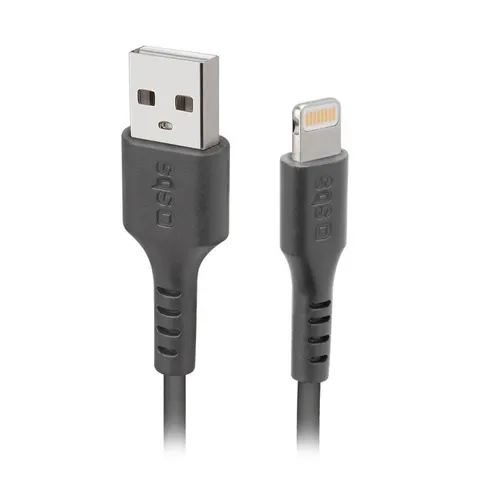 Daten- und Ladekabel, USB-A auf Lightning, 1 m, Schwarz – Bild 1