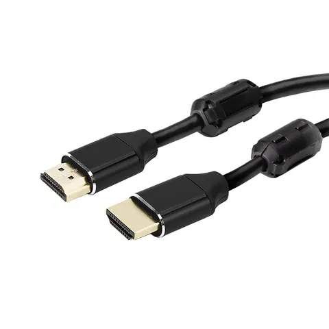 Vergoldetes HDMI 2.0-Kabel, 3m, schwarz – Bild 1