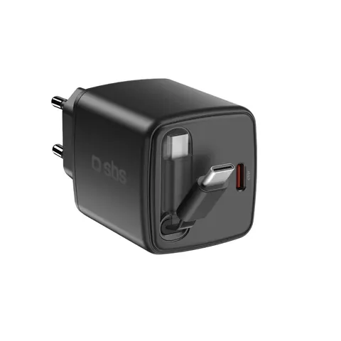 45-W-USB-C-Ladegerät mit integriertem einziehbarem GaN-Kabel – Bild 1