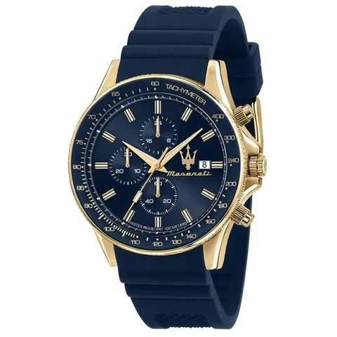 Maserati Sfdia Blue Dial Blue Strap Watch – image 1
