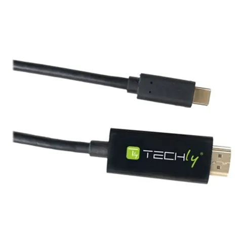 TECHLY HDMI/USB-C Anschlusskabel 2m – Bild 1