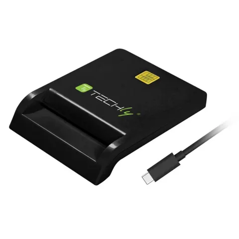 USB-C Stecker Chipkartenleser, schwarz – Bild 1