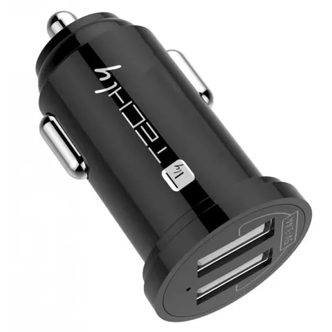 Techly Autoladegerät 2p USB A 5V/2.4A schwarz – Bild 1