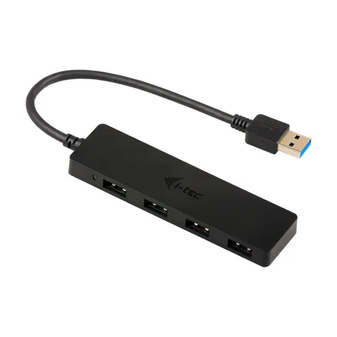 I-TEC USB-A Slim Passive Hub 4 Port – Schwarz – Bild 1