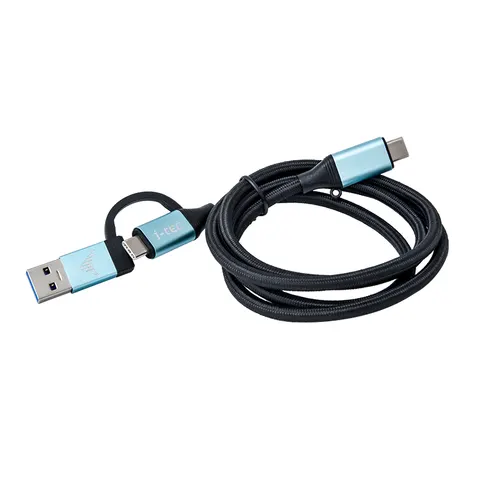 I-TEC USB-C Kabel auf USB-C/USB 3.0 – Schwarz – Bild 1
