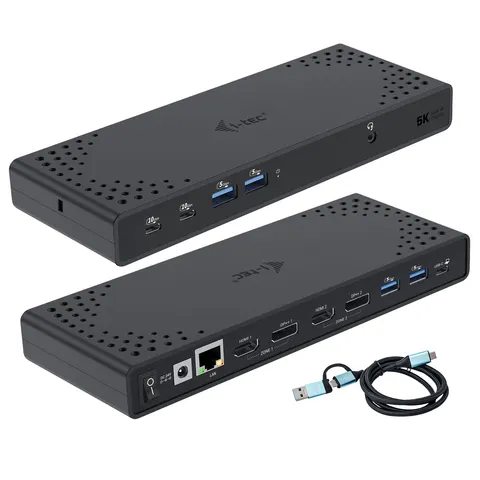 i-tec USB 3.0 / USB-C / Thunderbolt 3 Dual Display Docking Station Gen – image 1