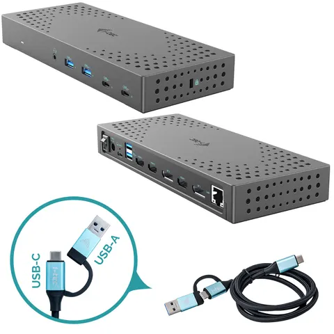 i-tec USB 3.0 / USB-C / Thunderbolt. 3x 4K Docking Station Gen 2 + Pow – image 1
