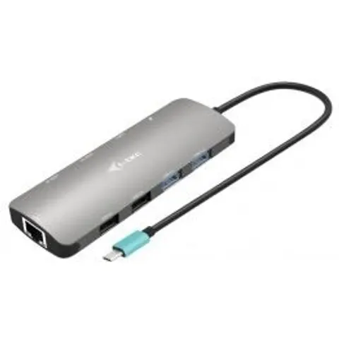 I-TEC USB-C Metal Nano Dock 2x HDMI + PD – Grau – Bild 1