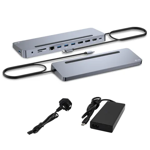 i-tec USB-C Metal Ergonomic 3x 4K Display Docking Station with Power D – image 1
