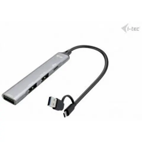 I-TEC USB-A/USB-C Metal HUB – Grau – Bild 1